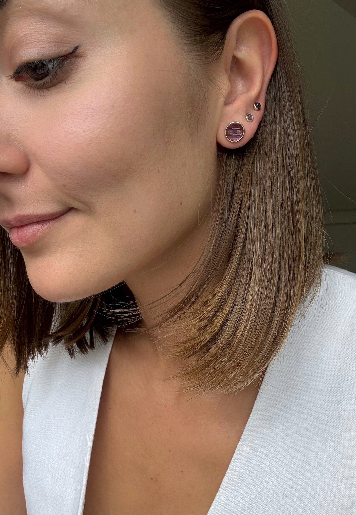 Amethyst Earrings Set
