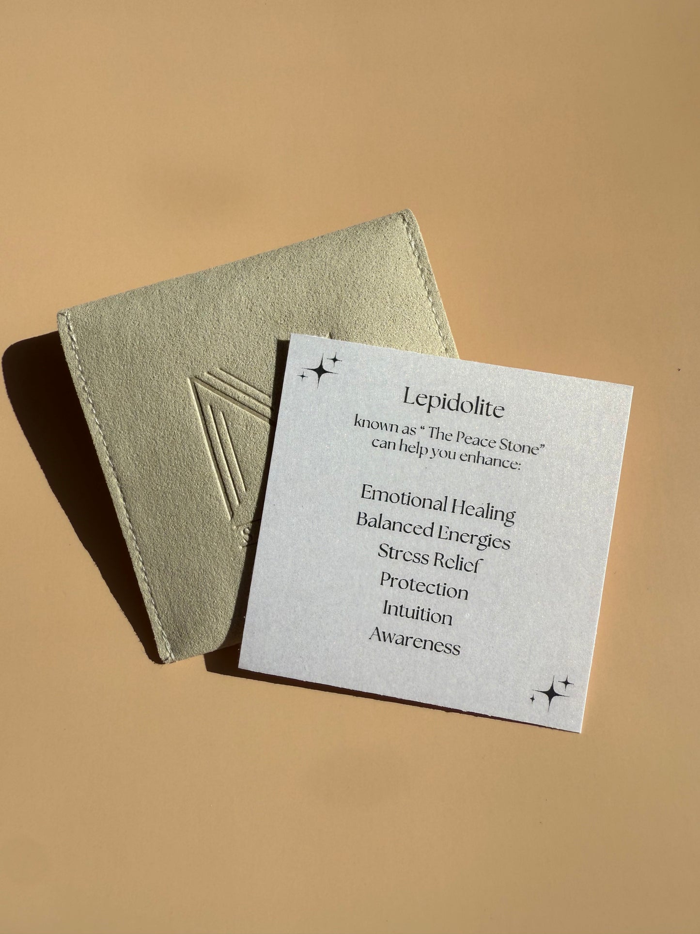 Carta Studs - Lepidolite