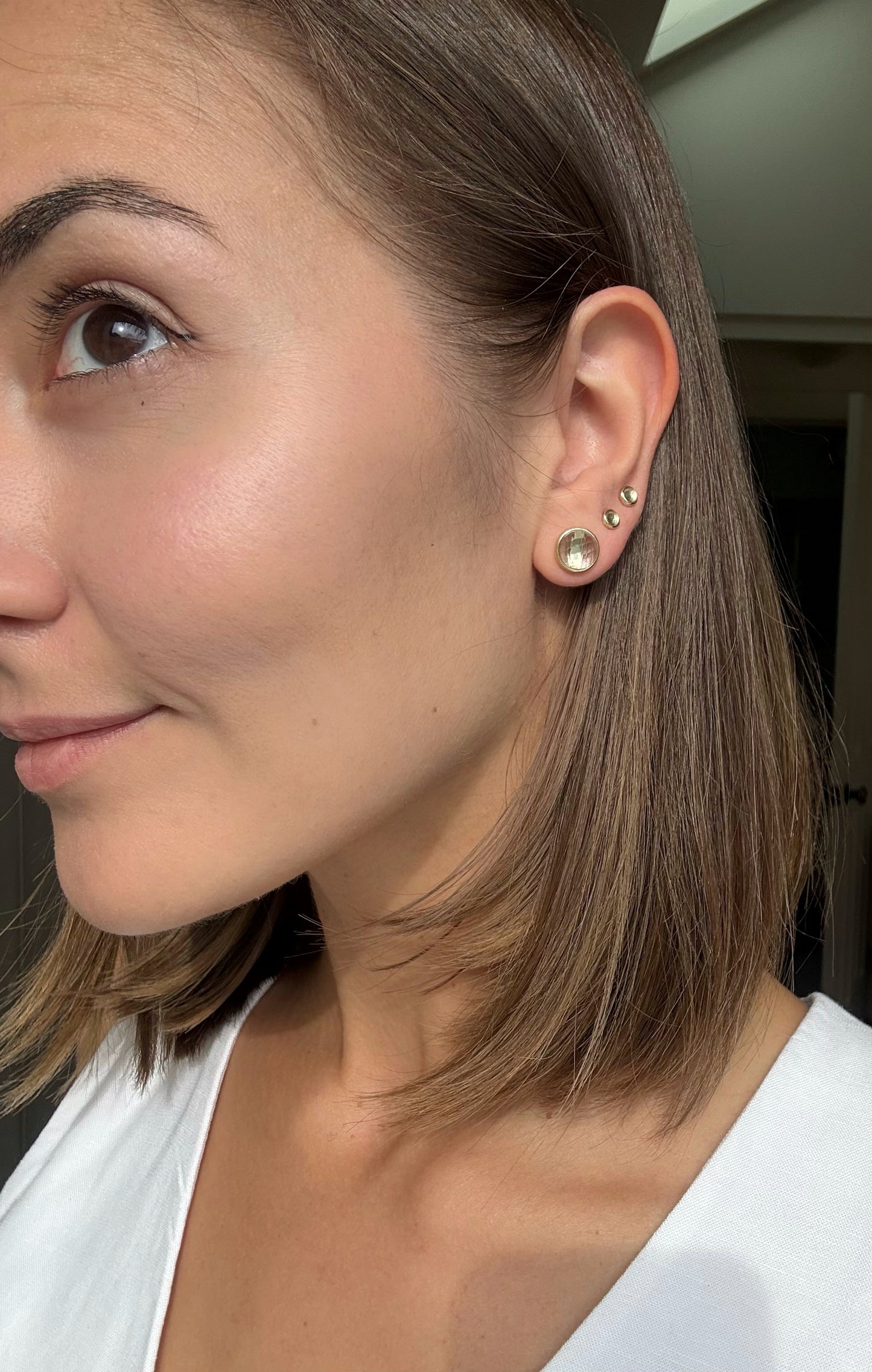 Clear Quartz Earrings Set