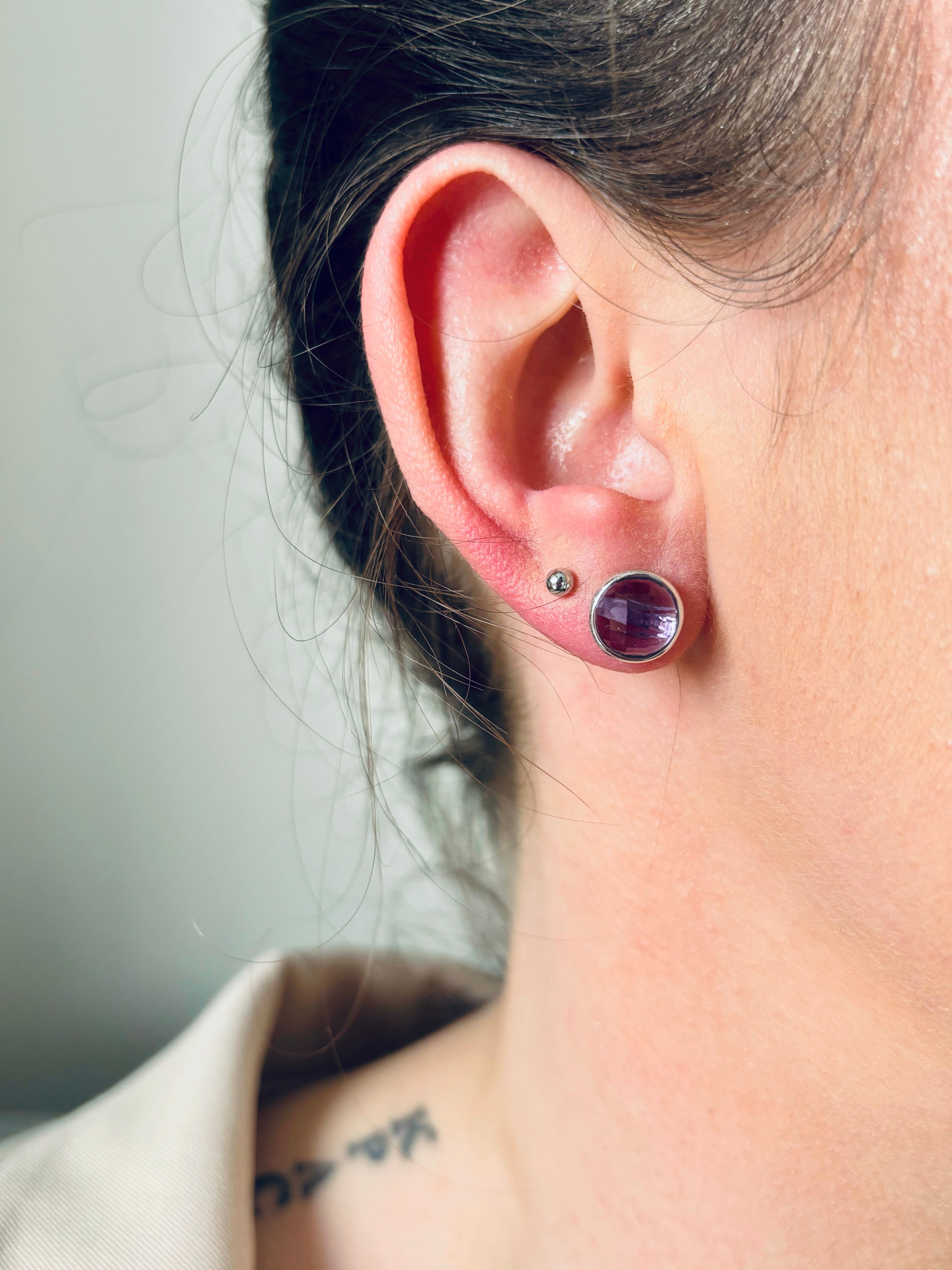 Carta Studs - Amethyst - Mi Story Jewellery