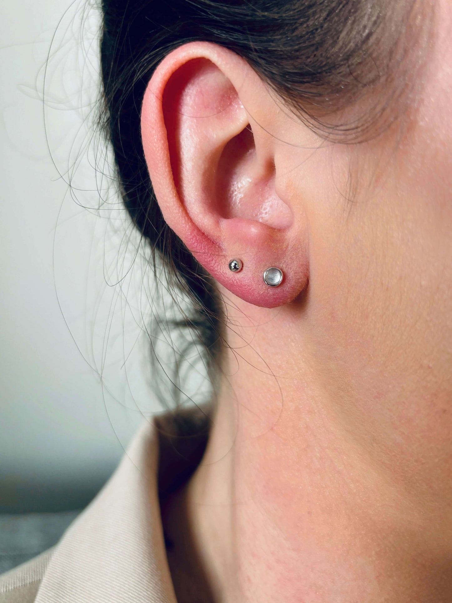 Iskra Studs - Rose Quartz - Mi Story Jewellery