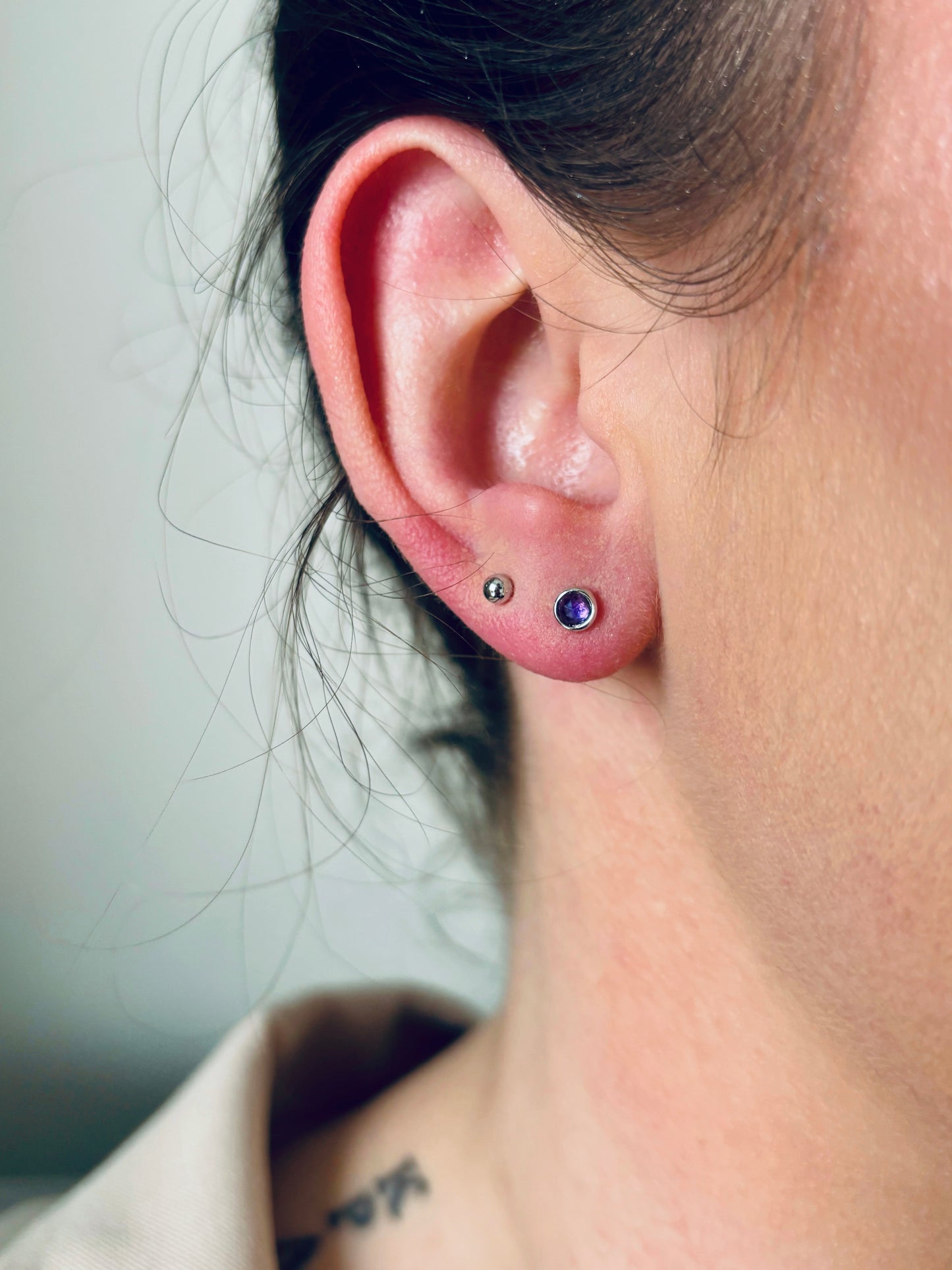 Iskra Studs - Amethyst - Mi Story Jewellery