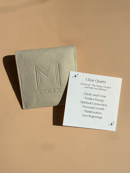 Clear Quartz Earrings Set