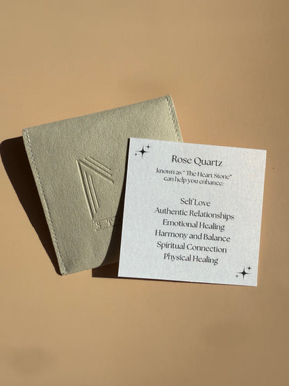 Carta Studs - Rose Quartz