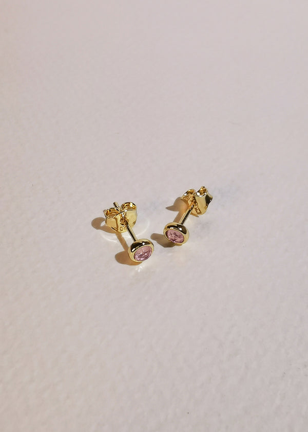 Iskra Studs - Rose Quartz - Mi Story Jewellery