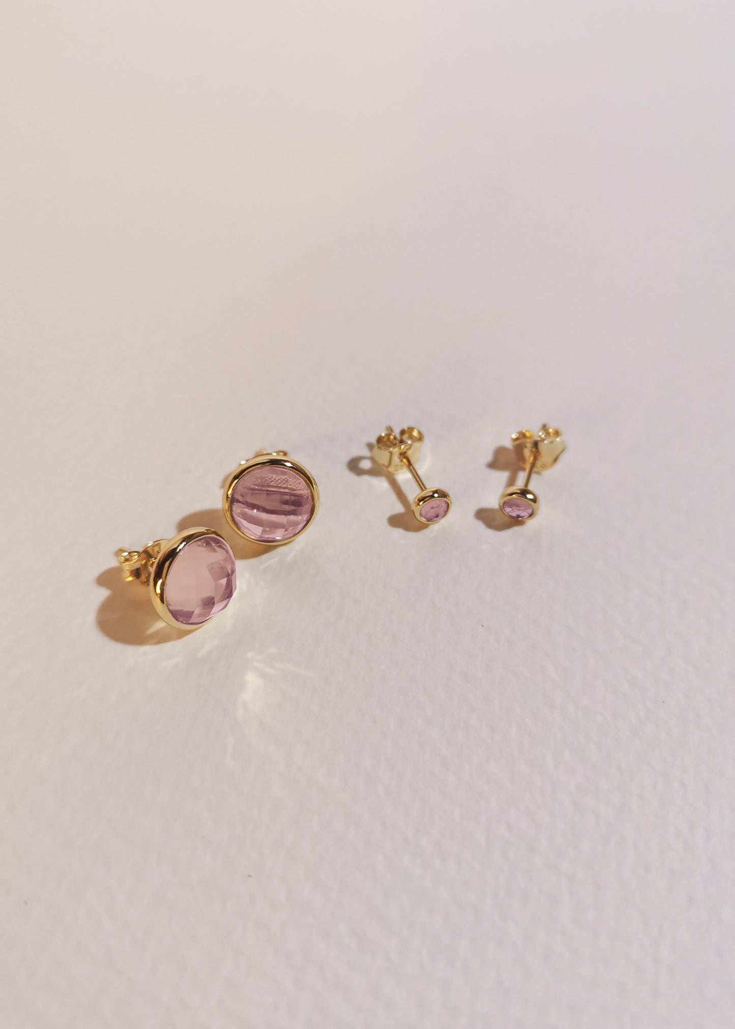 Iskra Studs - Rose Quartz - Mi Story Jewellery