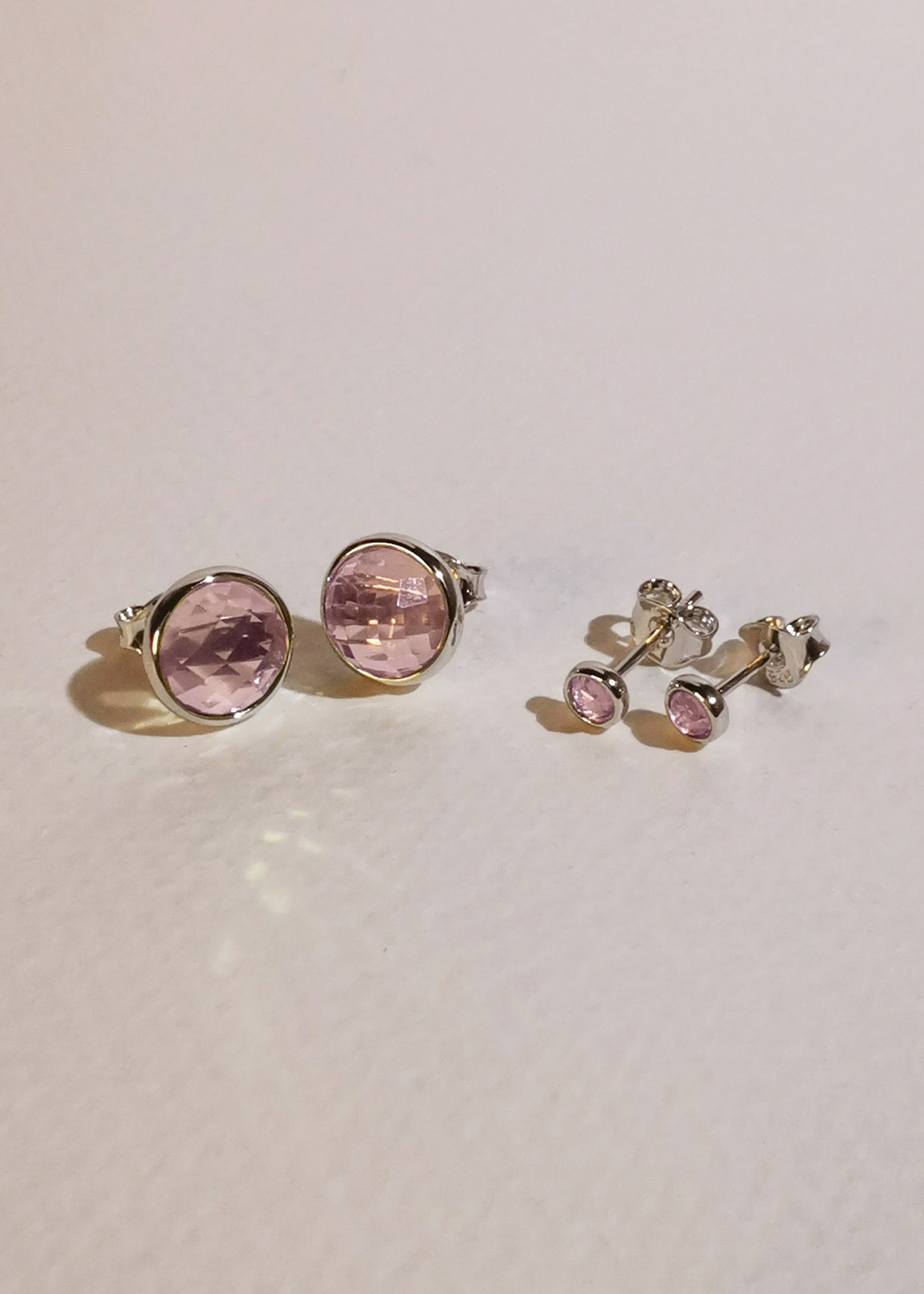 Iskra Studs - Rose Quartz - Mi Story Jewellery