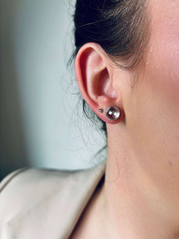 Carta Studs - Clear Quartz - Mi Story Jewellery