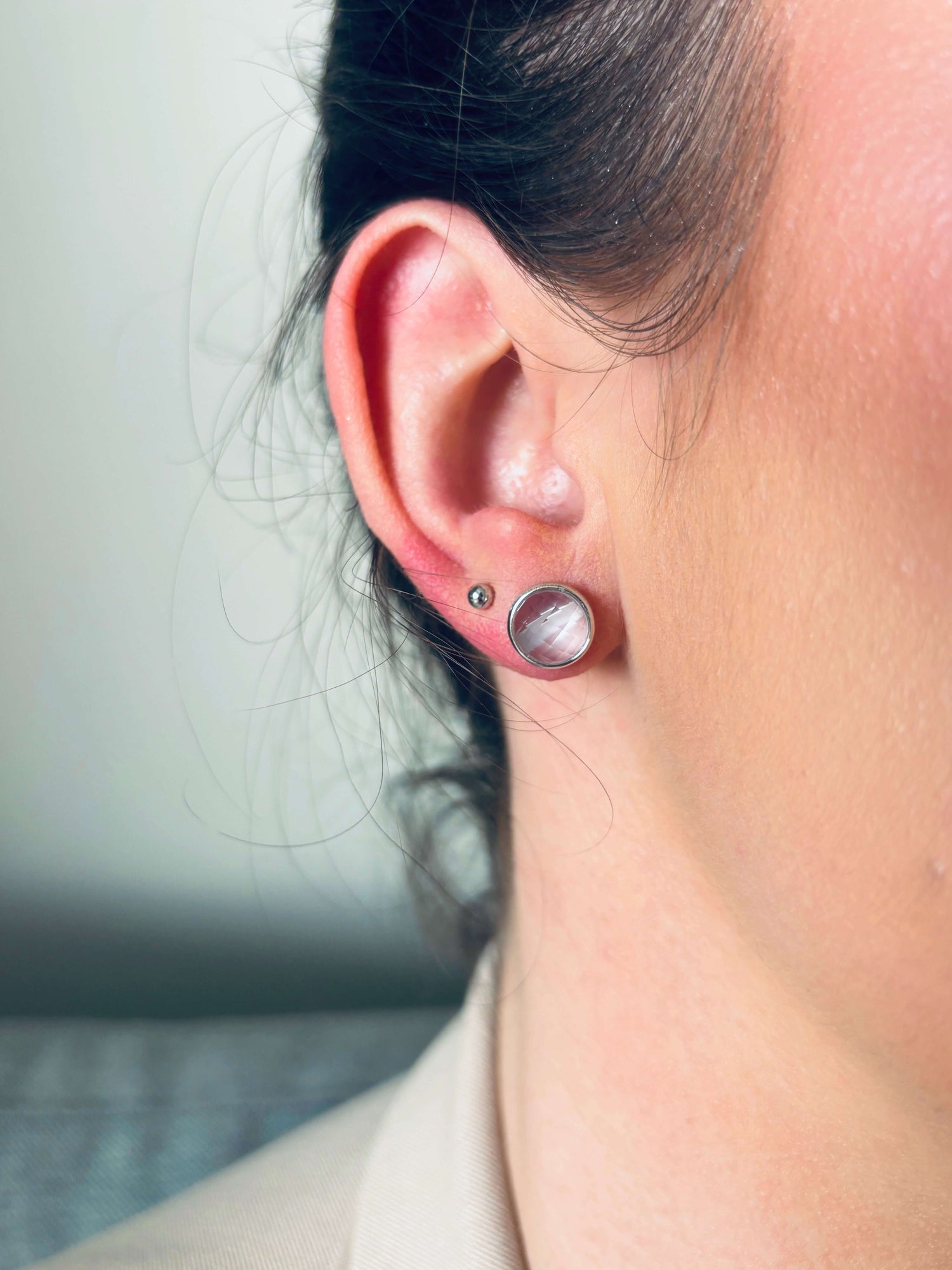 Carta Studs - Rose Quartz - Mi Story Jewellery